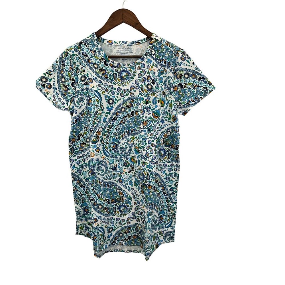 Vera Bradley Womens Dreamer Paisley Short-Sleeved Night Dress XS